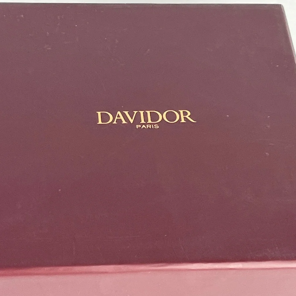 Davidor Paris Luxury Jewelry‎ Box Burgundy Gold Logo Replacement Gift Box Set